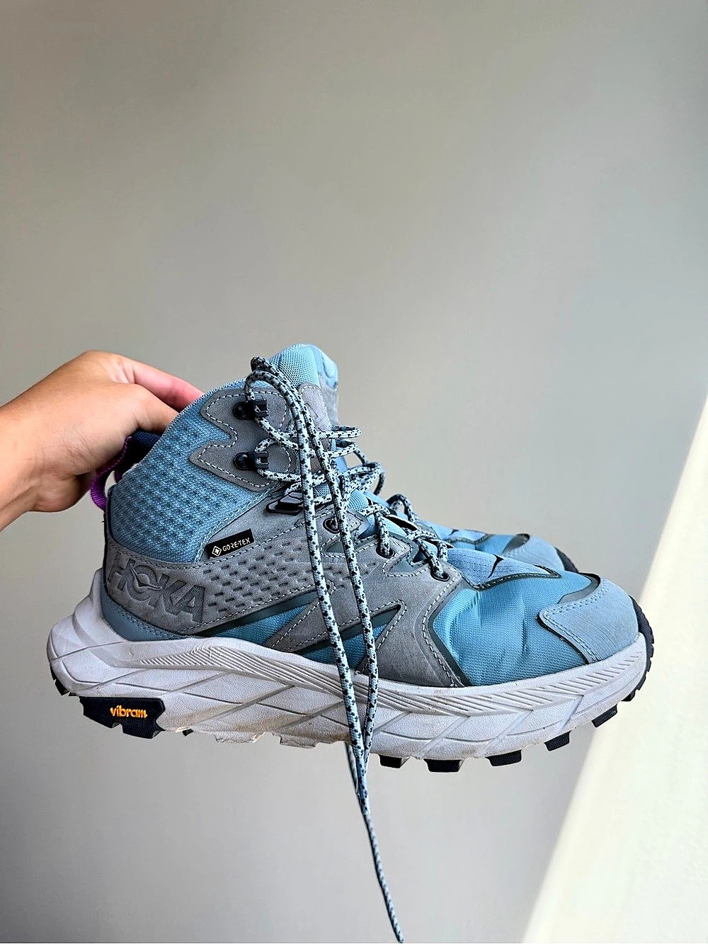 Hoka Anacapa 2 Mid GTX Gore-Tex Hiking Boots Blue & Gray Size 7